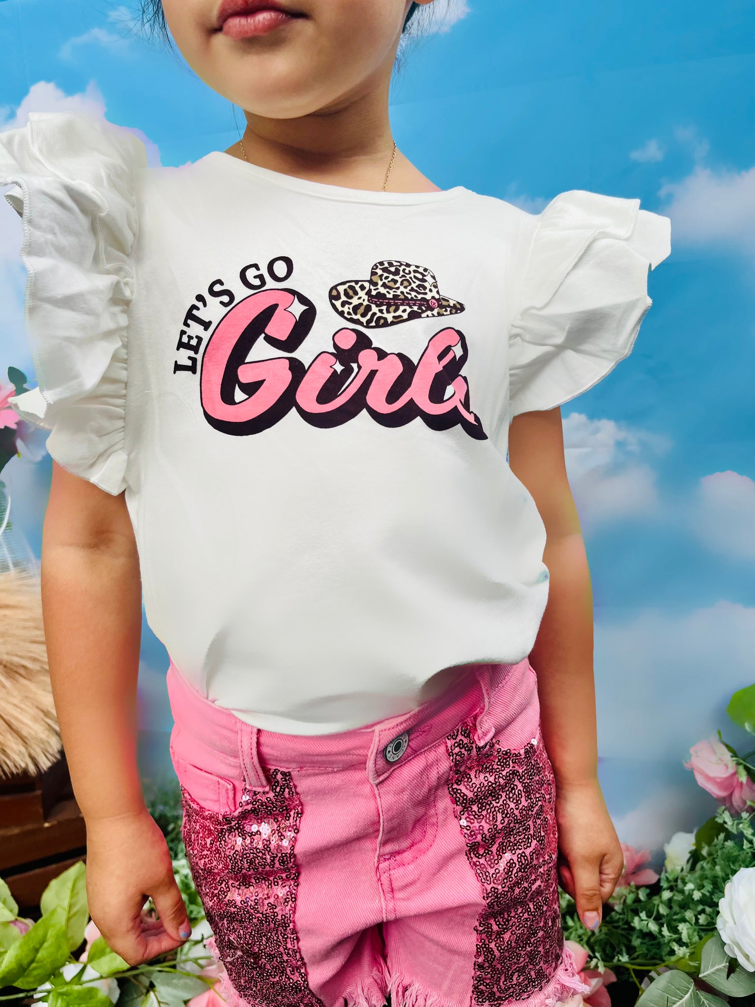 Let's Go Girls Sequin Shorts Set